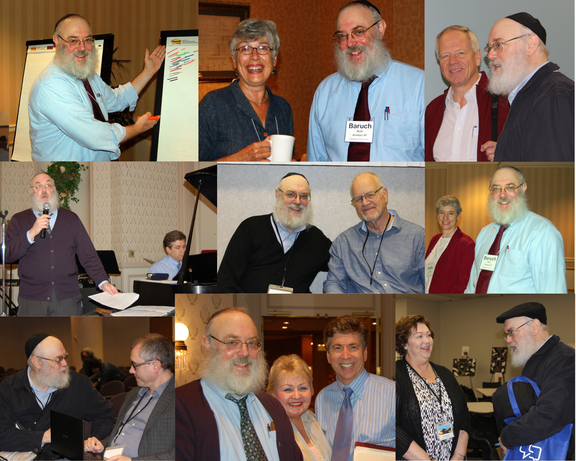 Photos of Baruch Bush with colleagues